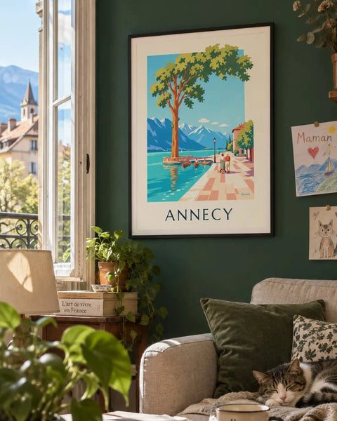 Annecy posters: collection poster framed in an interior