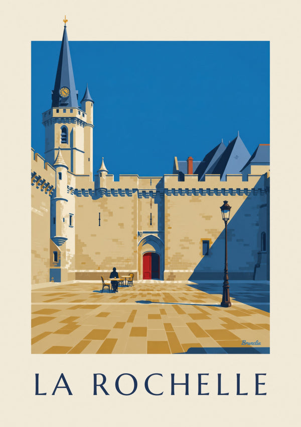 Gothic city hall of La Rochelle poster