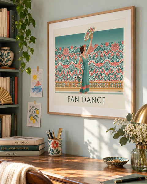 Affiches Art déco : affiche de la collection encadrée dans un intérieur