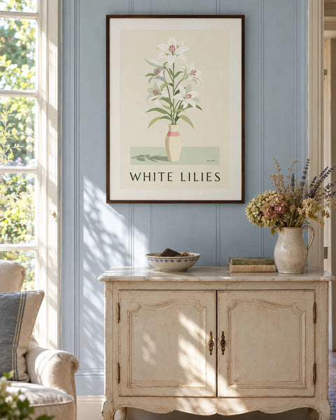 Bedroom posters: collection poster framed in a home interior