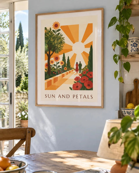 Living room posters: collection poster framed in a home interior