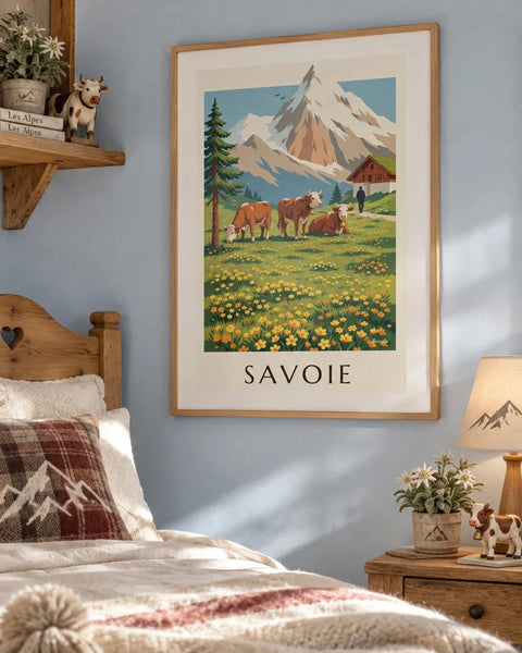 Savoy posters: collection poster framed in a home interior