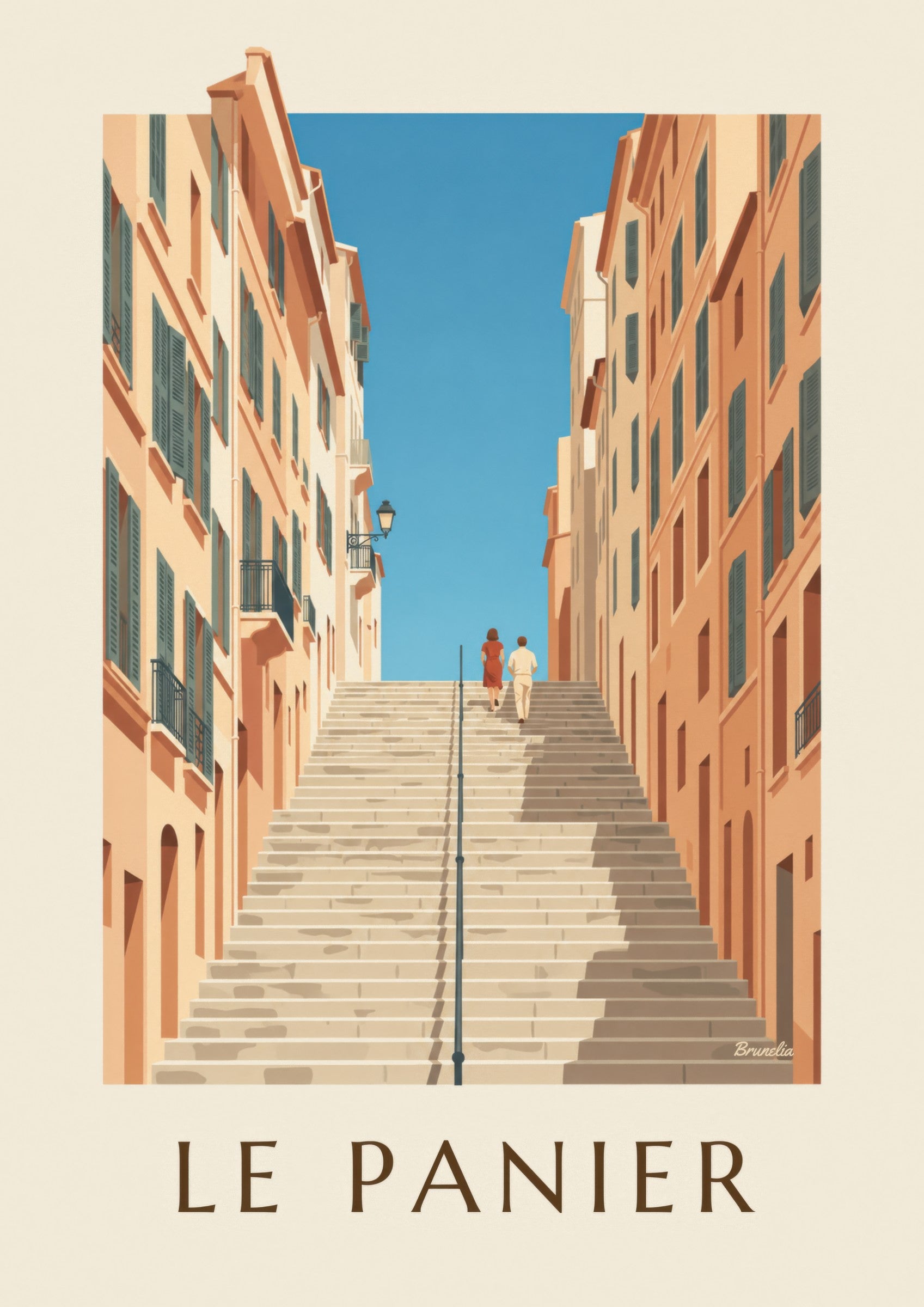 Affiche escaliers de la Montée des Accoules: close-up detail