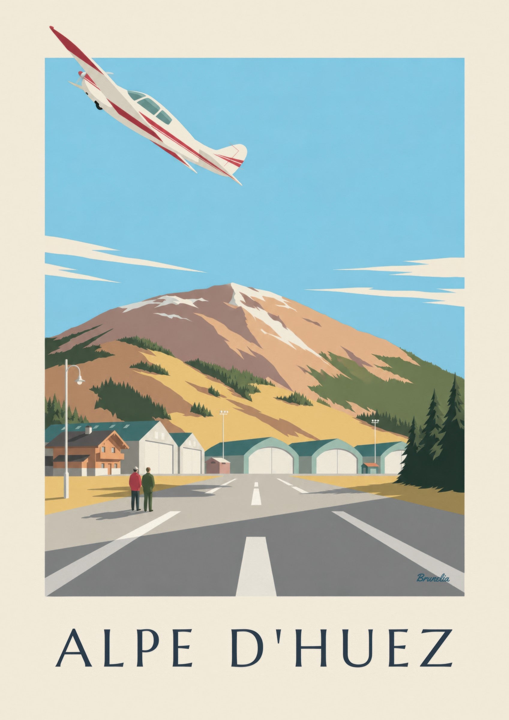 Alpe d'Huez Altiport Poster: close-up detail