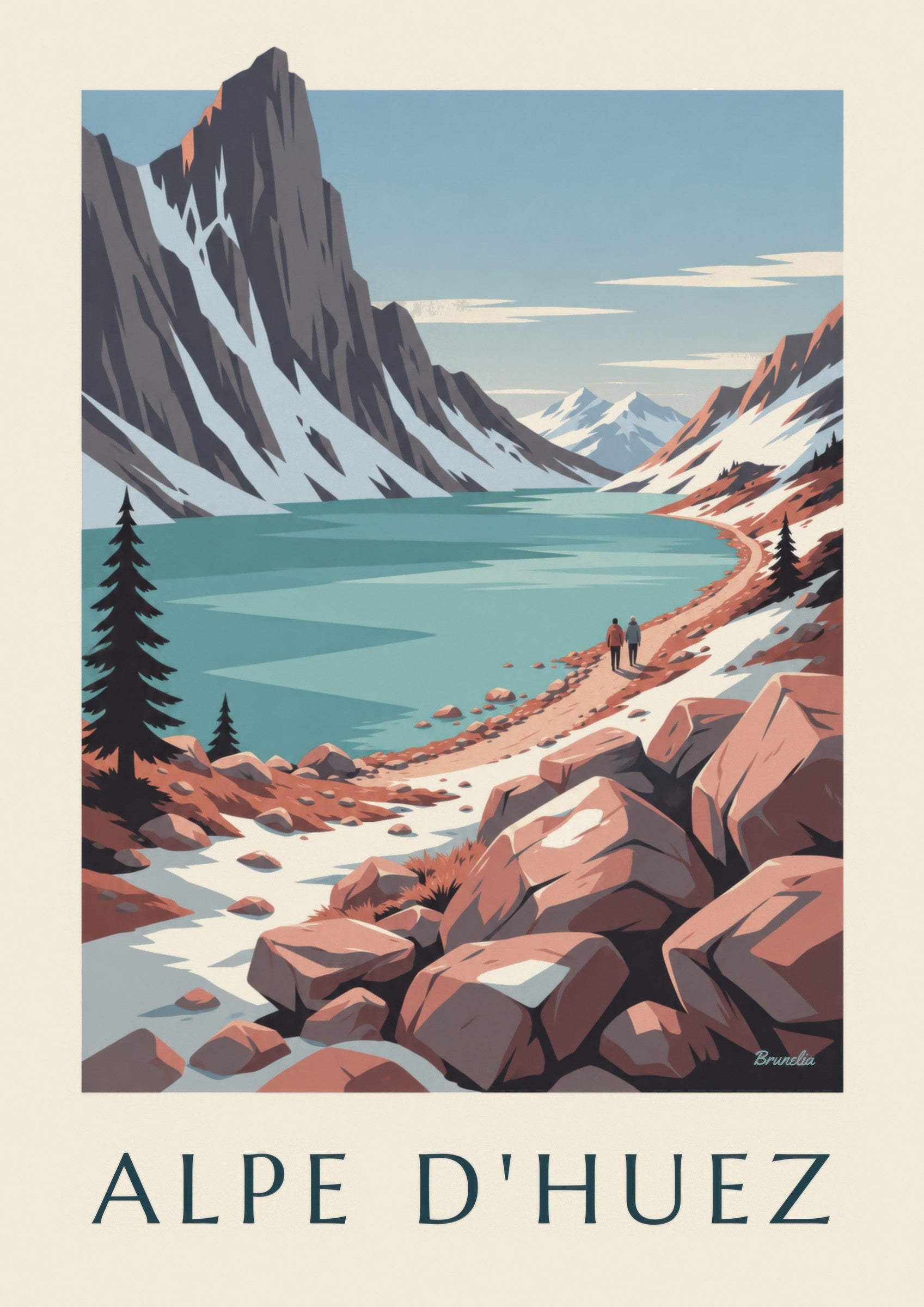 Lac Blanc in the Grandes Rousses Poster: close-up detail