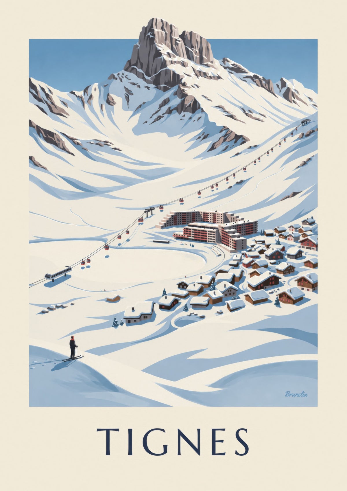 Tignes-Le Lac under the snow poster