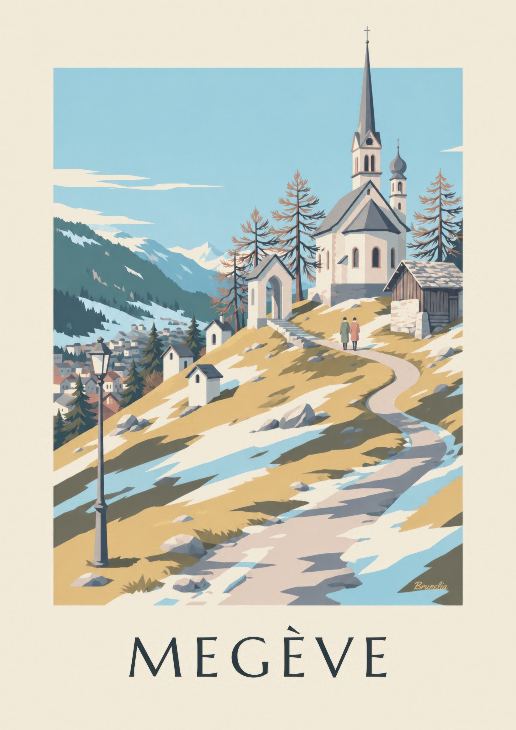Megève, Calvaire chapels poster: close-up detail
