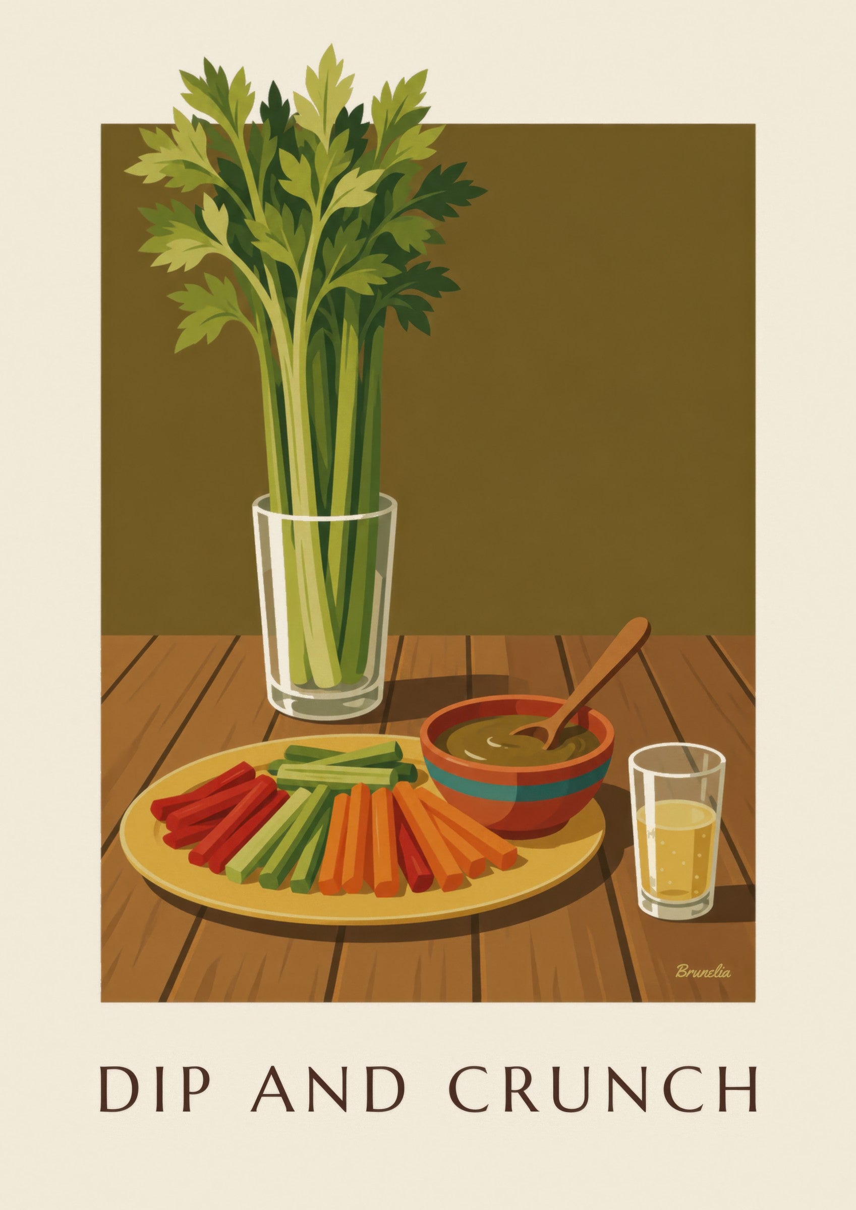 Anchoïade and crunchy vegetables poster: close-up detail