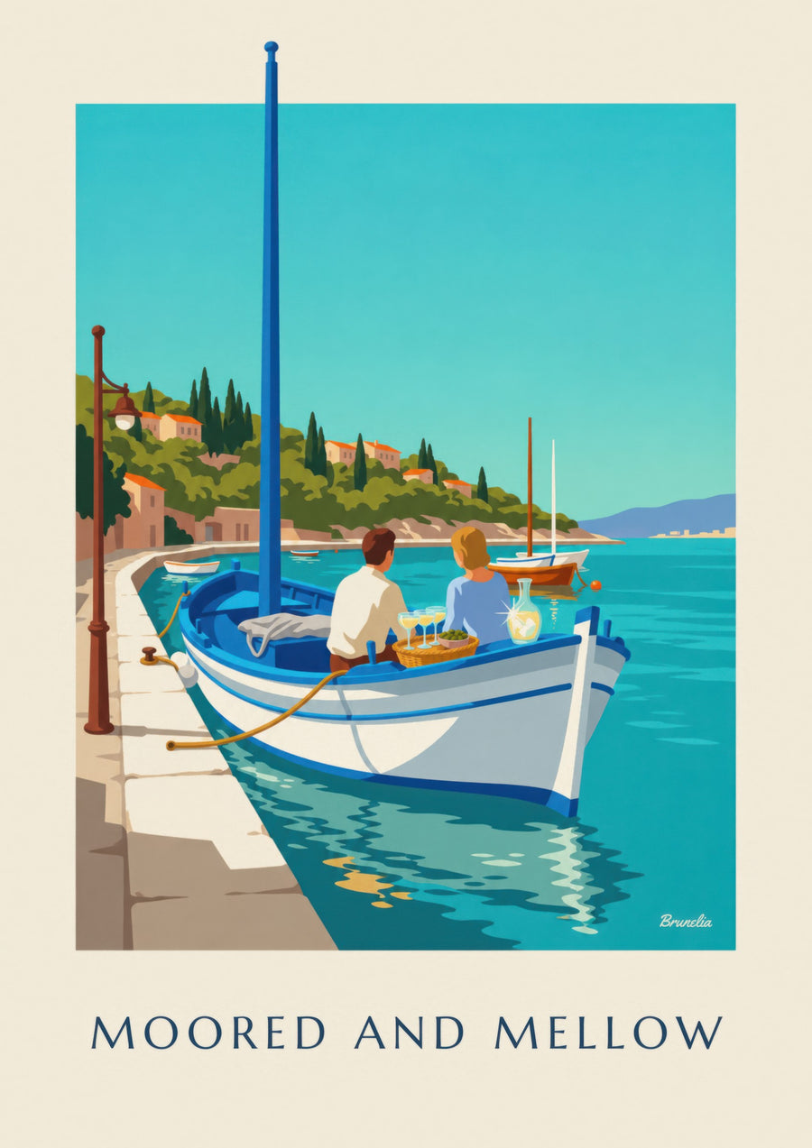 Aperitif aboard a pointu boat poster
