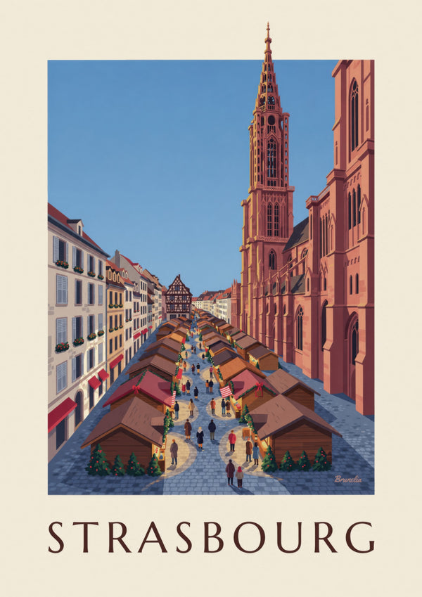 Christmas Market in Strasbourg Poster
