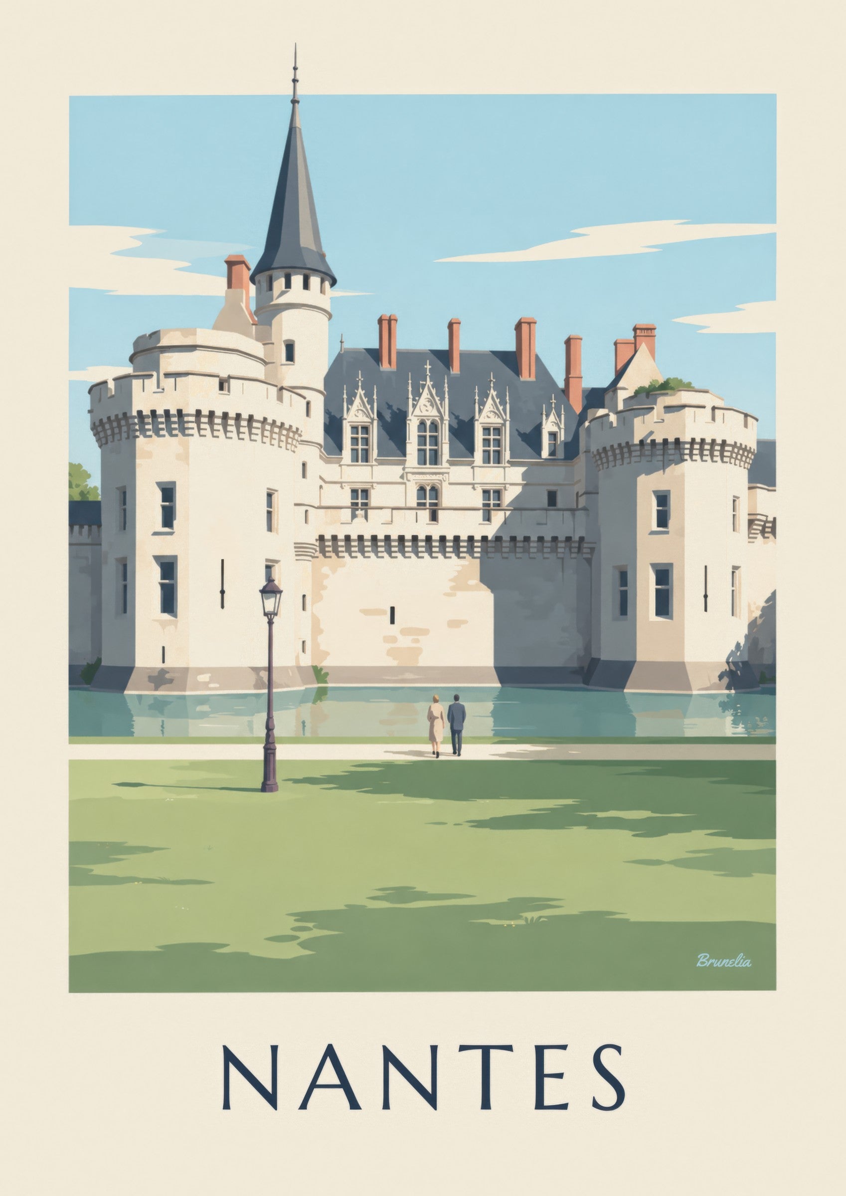 Château des Ducs de Bretagne poster in Nantes: close-up detail