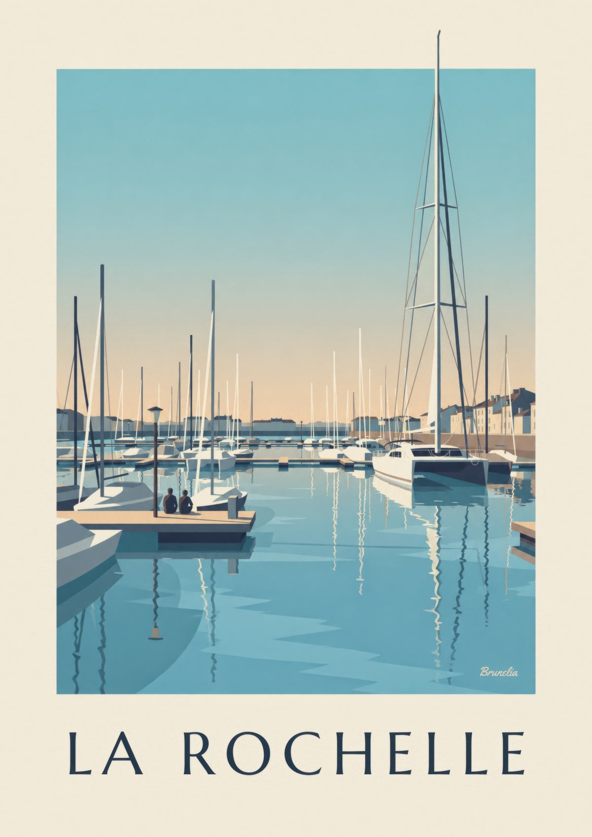 Les Minimes marina in La Rochelle poster