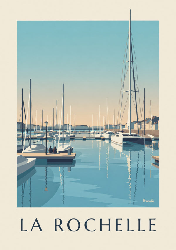 Les Minimes marina in La Rochelle poster