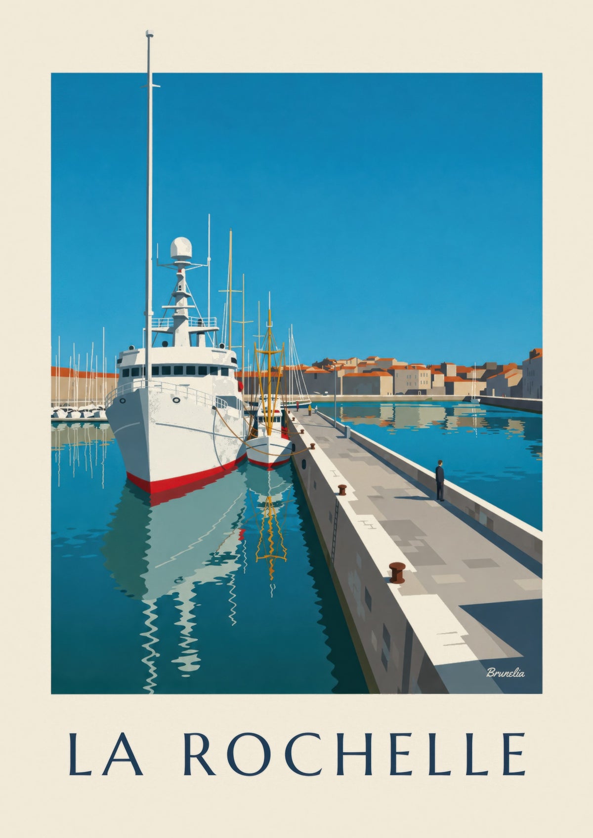 Bassin des Chalutiers in La Rochelle poster