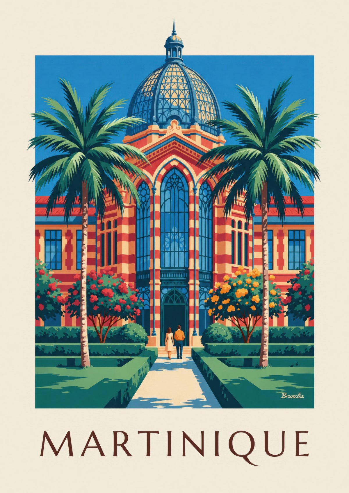 Schœlcher Library in Fort-de-France, Martinique poster