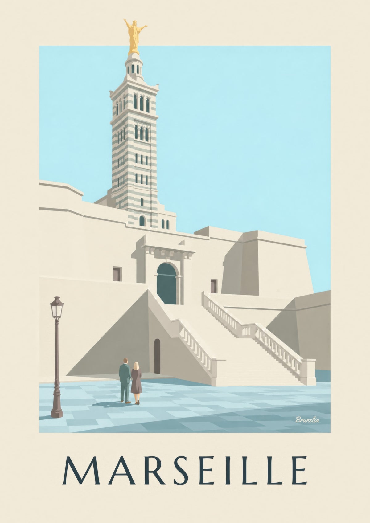Notre-Dame de la Garde grand staircase poster