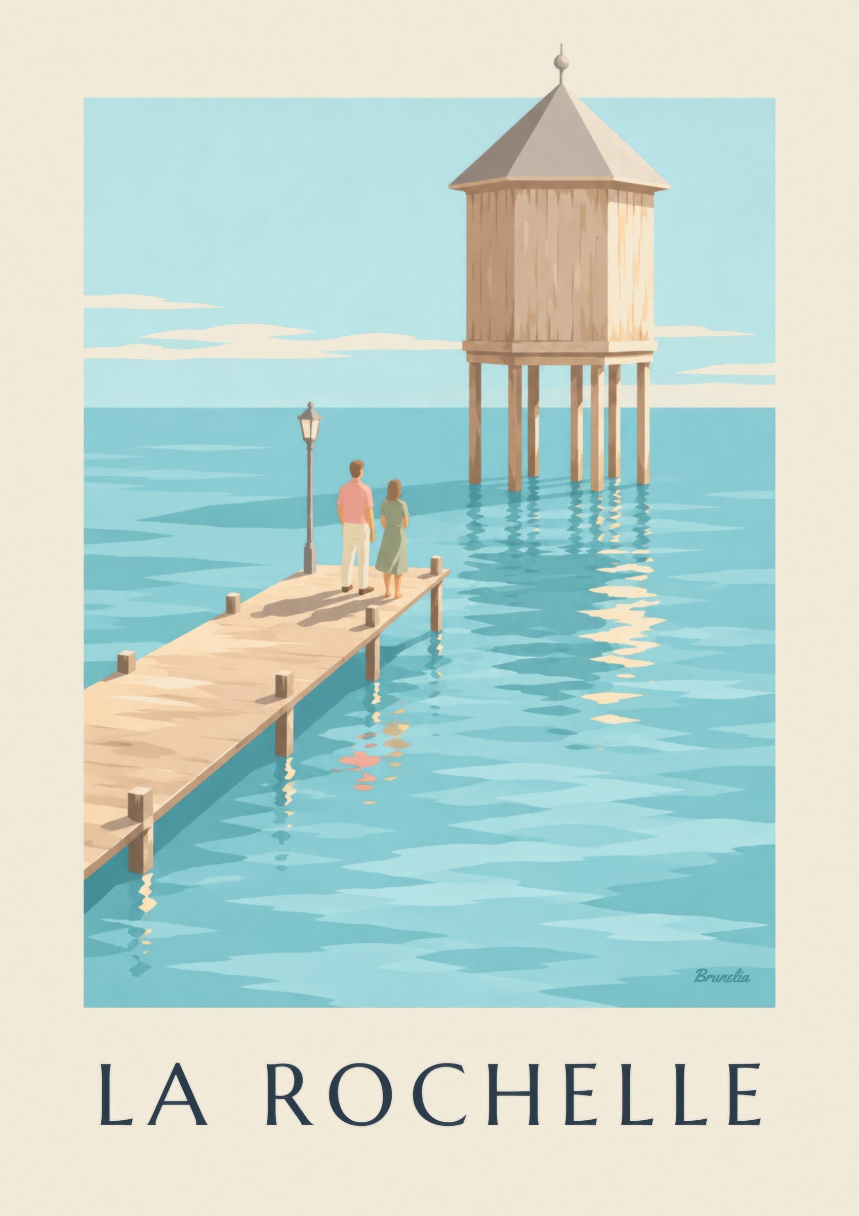 Bout du Monde Lighthouse Poster in La Rochelle: close-up detail