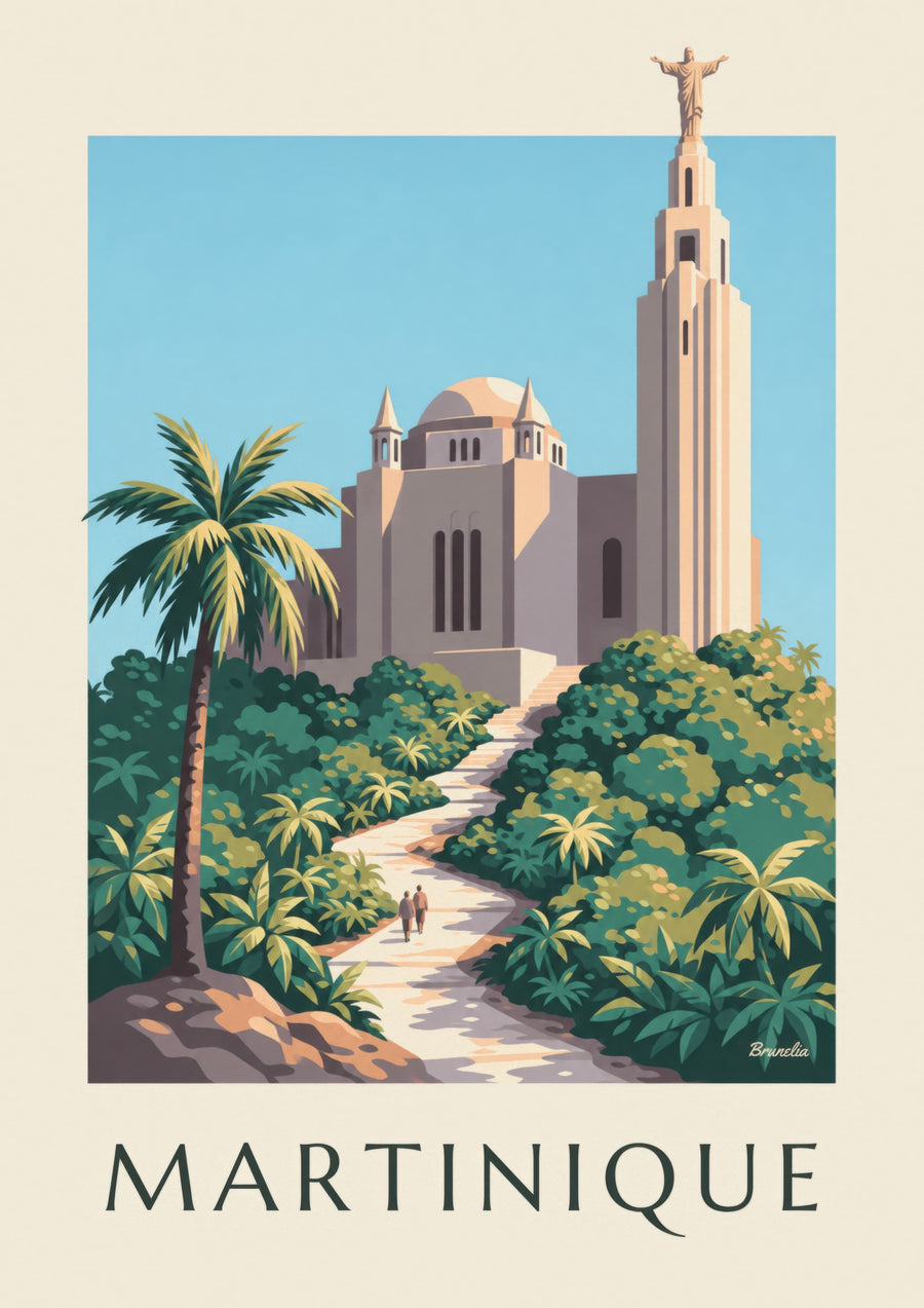 Martinique Poster, Sacred Heart of Balata Church