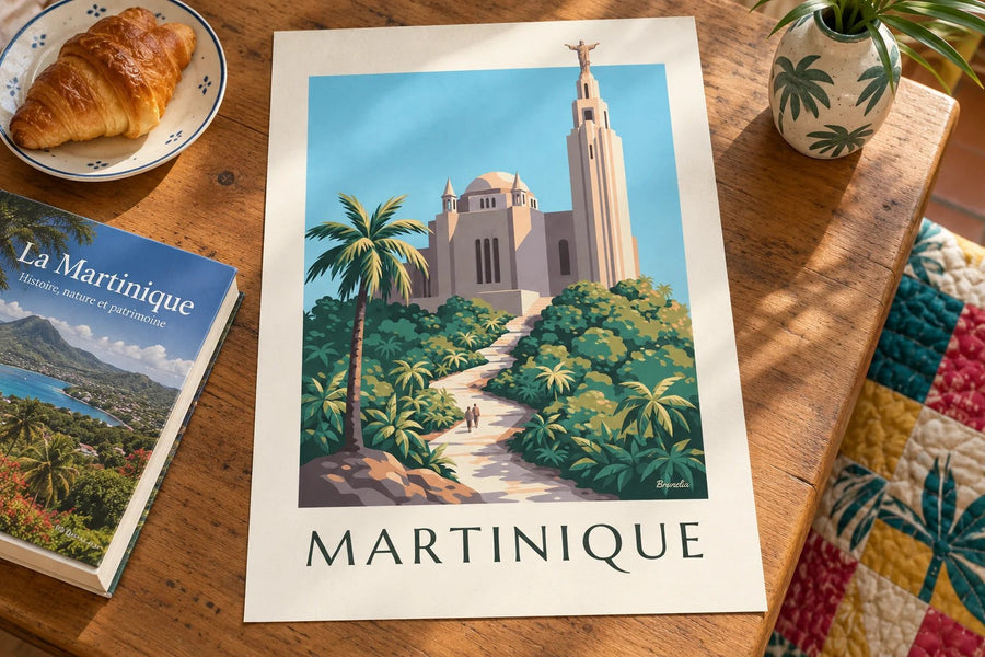 Martinique Poster, Sacred Heart of Balata Church : standing on a table