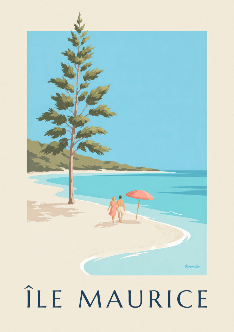 Mauritius Poster, Blue Bay Beach (MAURITIUS title)