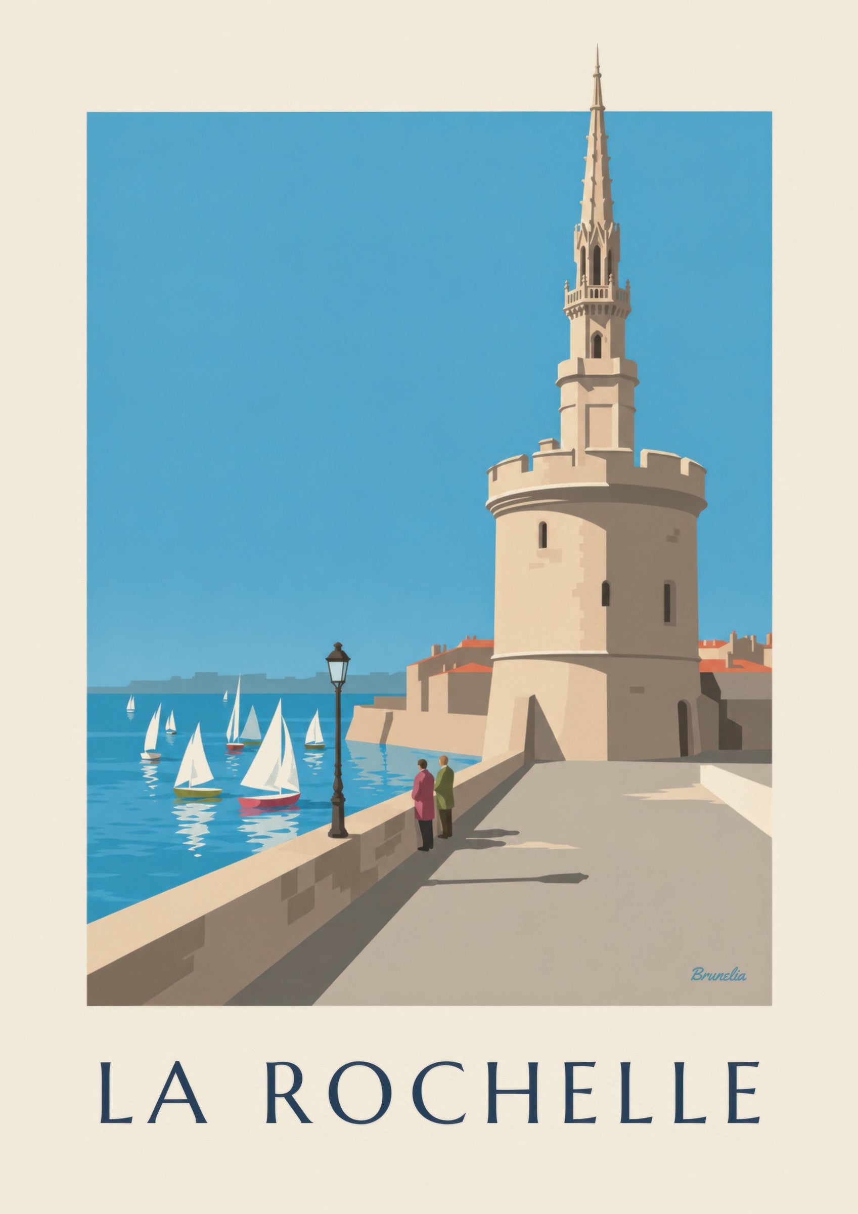 Lantern Tower in La Rochelle Poster: close-up detail