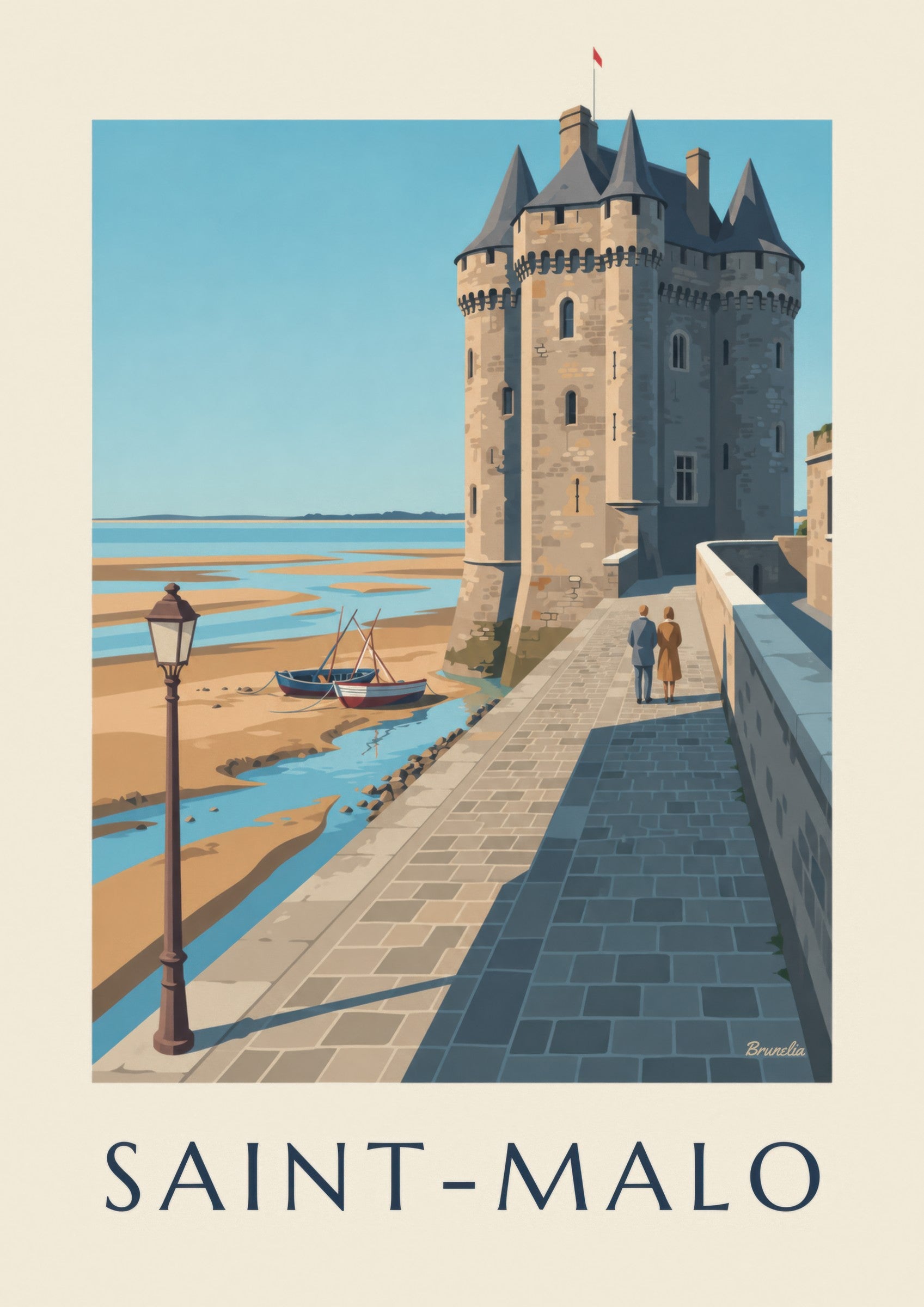Solidor Tower in Saint-Servan, Saint-Malo Poster: close-up detail