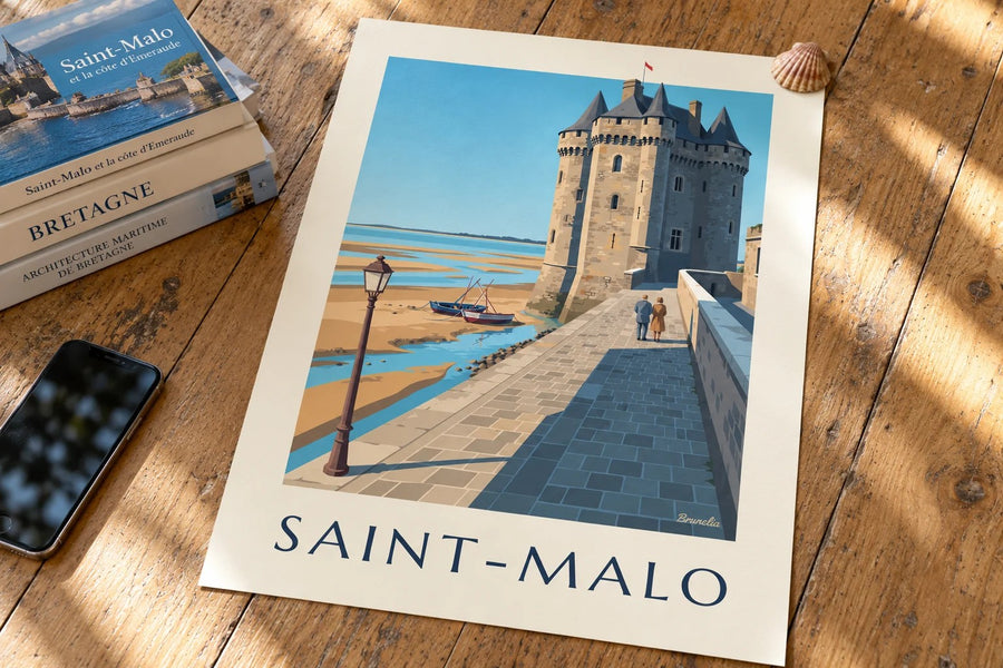 Solidor Tower in Saint-Servan, Saint-Malo Poster : standing on a table