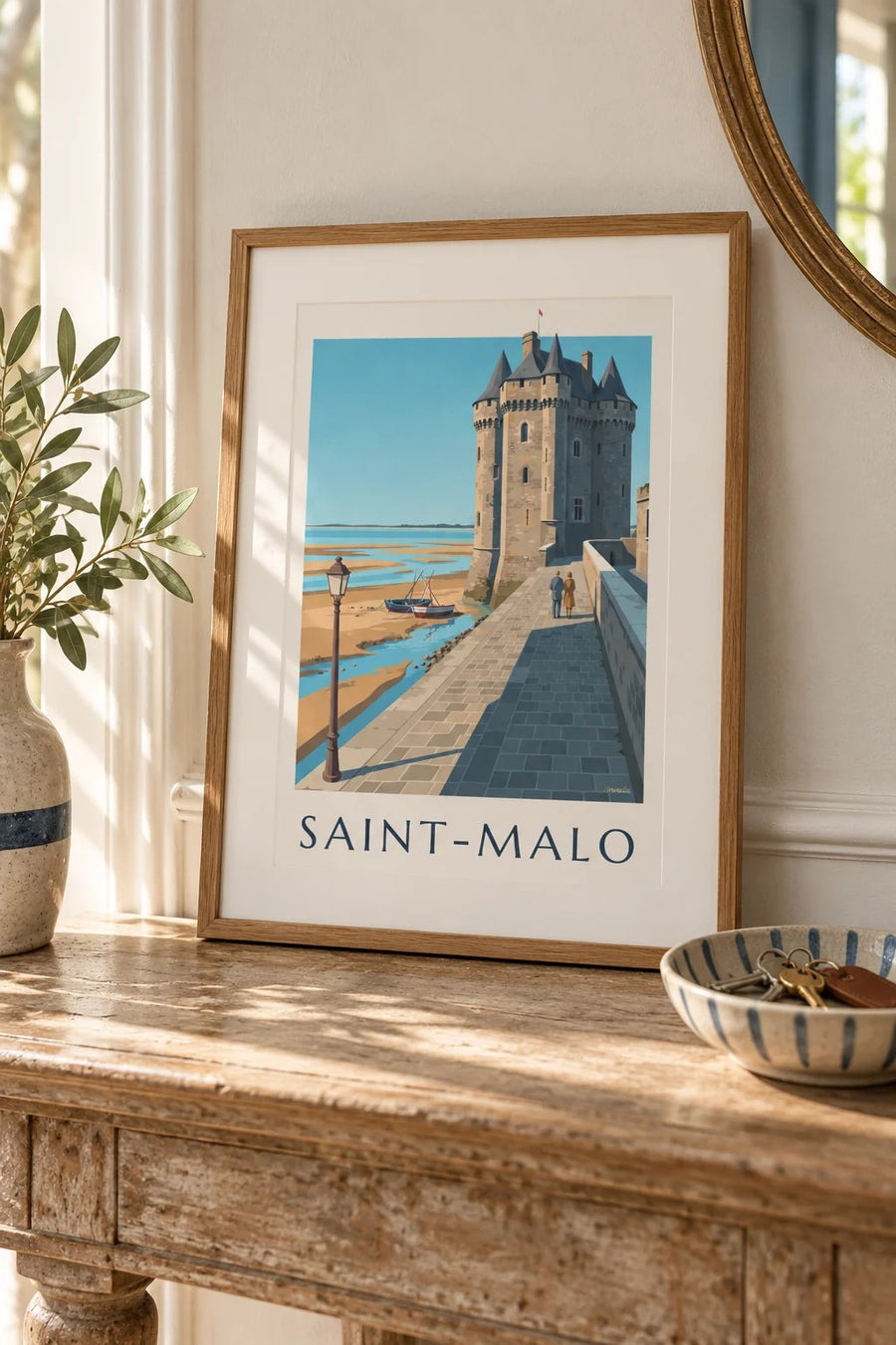 Solidor Tower in Saint-Servan, Saint-Malo Poster : small A4 size, framed