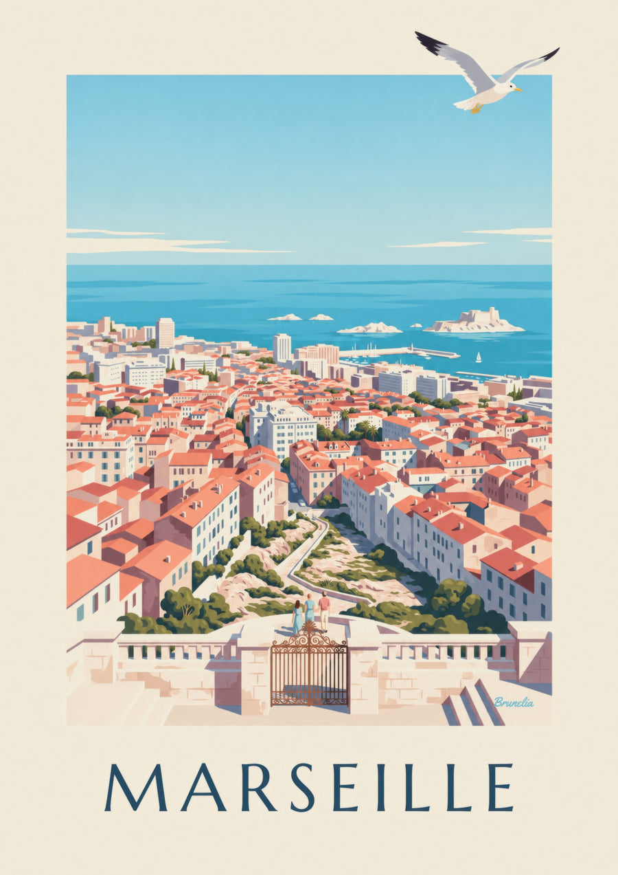 Marseille View from Notre-Dame-de-la-Garde Poster