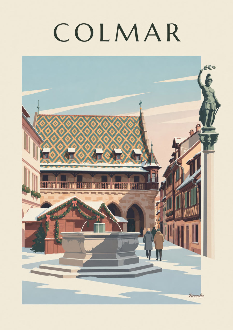 Colmar Schwendi fountain and Koïfhus poster