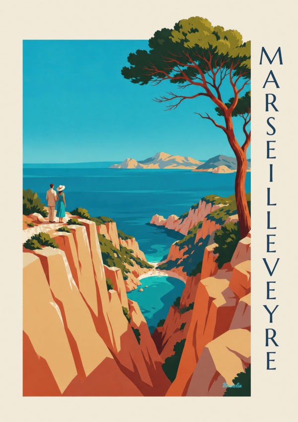 Marseilleveyre calanque and Riou islands poster