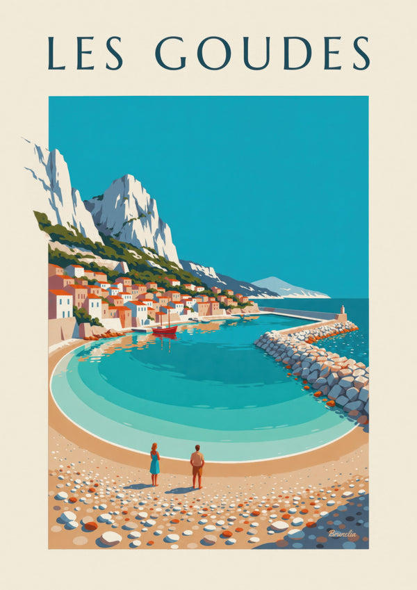 Les Goudes port Marseille, cove and jetty poster