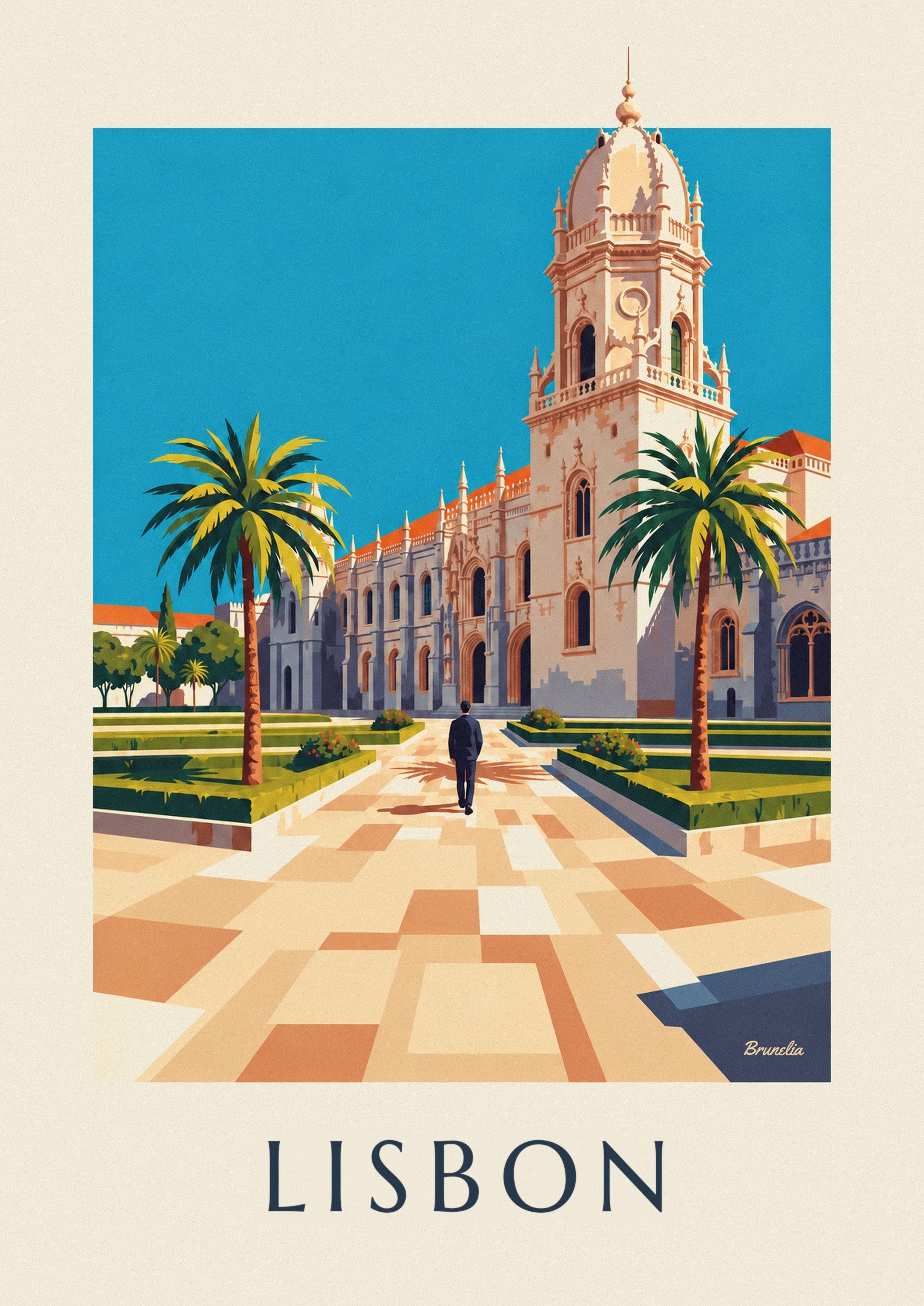 Jerónimos Monastery in Belém, Lisbon poster: close-up detail