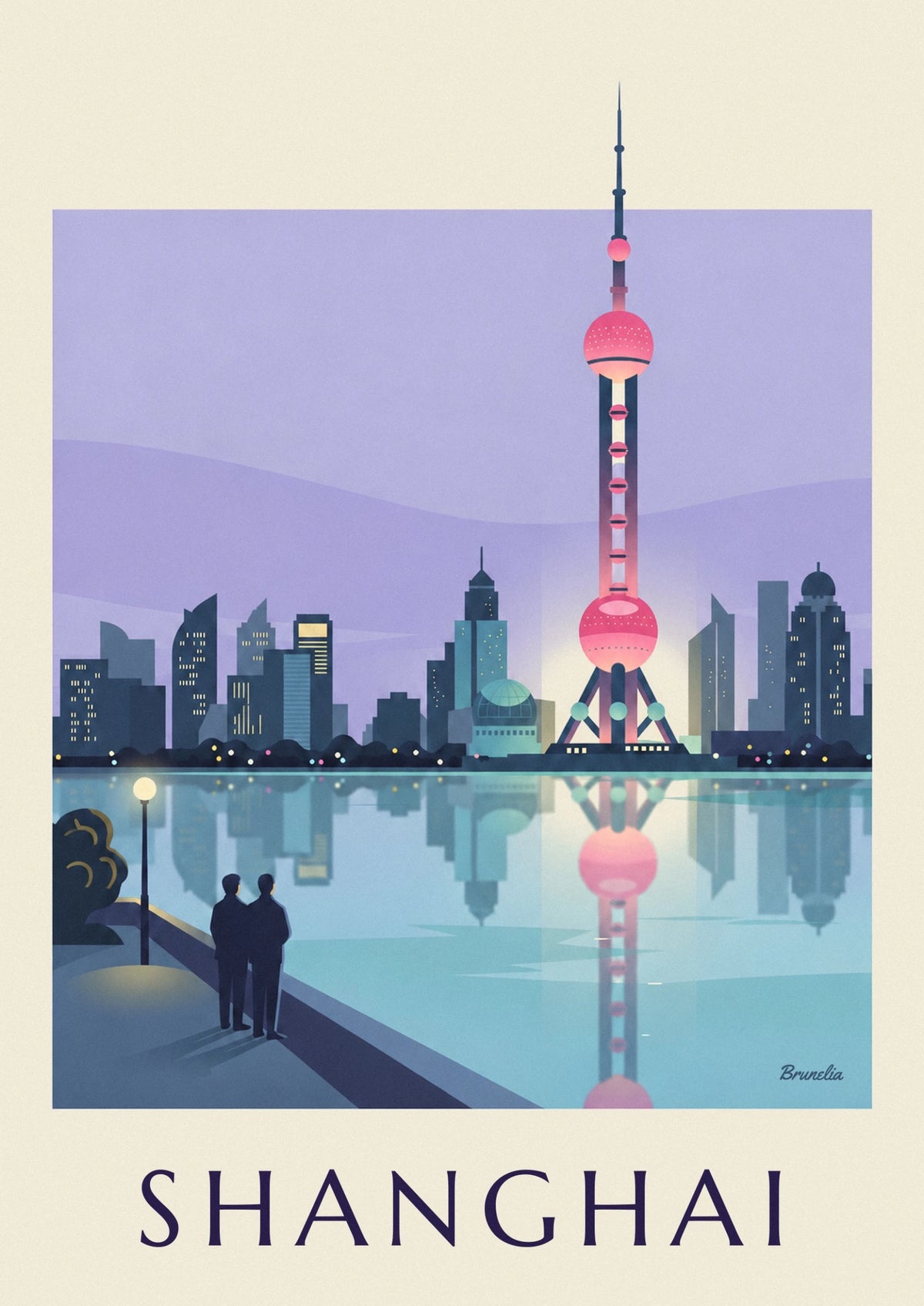 Boats in front of the Temple of Dawn in Bangkok poster