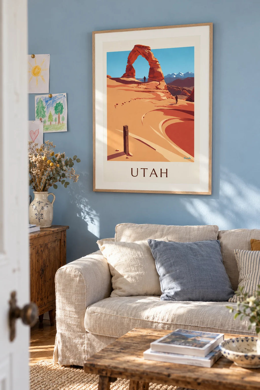 Poster of Delicate Arch in the Utah desert: framed on the wall